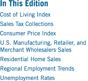 In This Edition  Cost of Living Index Sales Tax Collections Consumer Price Index U S  Manufacturing, Retailer, and Me   