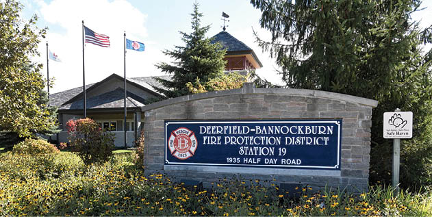 Paul Valade/pvalade@dailyherald.com Deerfield-Bannockburn station 19 on Half Day Road. 