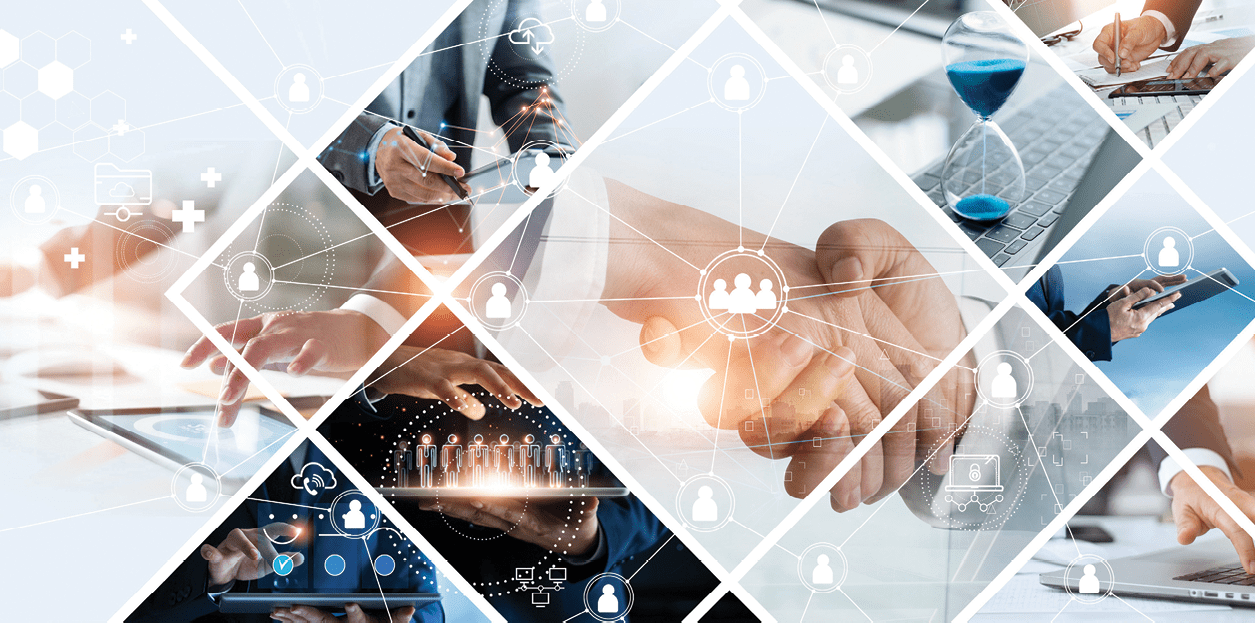 Global business structure of networking. Analysis and data exchange customer connection, HR recruitment and global outsourcing, Customer service, Teamwork, Strategy, Technology and social network