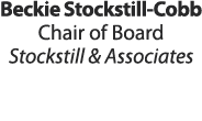 Beckie Stockstill Cobb Chair of Board Stockstill & Associates