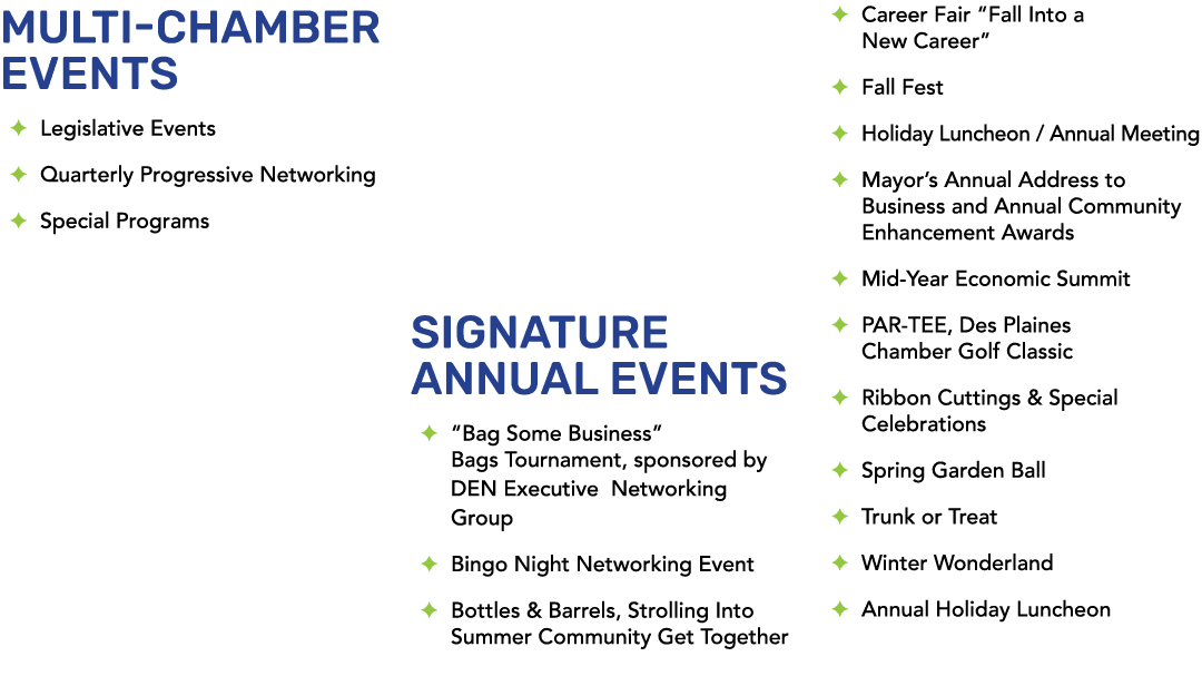 MULTI CHAMBER EVENTS ✦ Legislative Events ✦ Quarterly Progressive Networking ✦ Special Programs SIGNATURE ANNUAL EVEN...