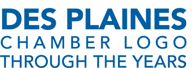 Des plaines chamber logo through the years