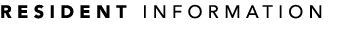 Resident Information