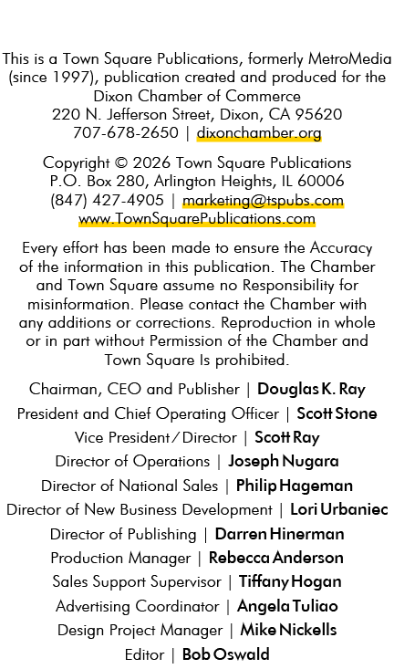 This is a Town Square Publications, formerly MetroMedia (since 1997), publication created and produced for the Dixon ...