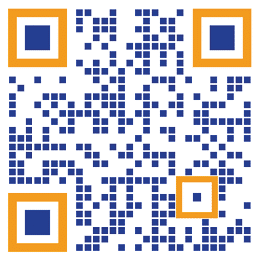 A blue and yellow QR code with a nude figure in the center. AI generated content