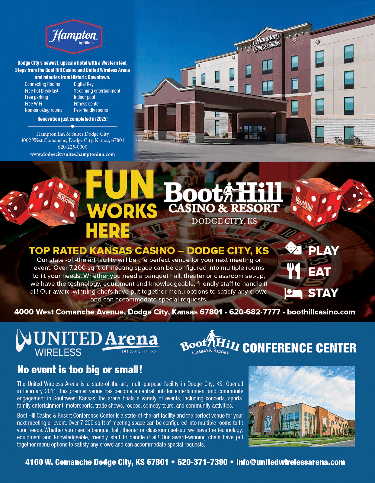 A flyer advertises a casino and resort in Kansas City. AI generated content