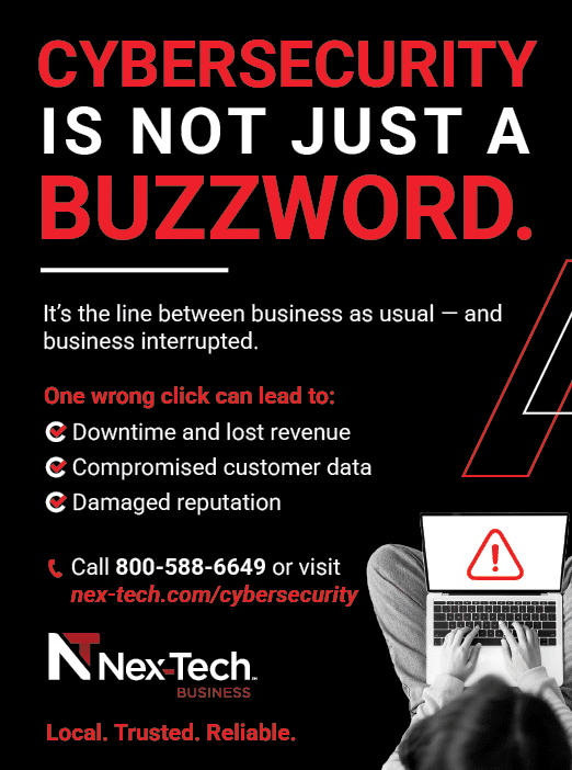 A poster advertising cybersecurity services with a phone number and website. AI generated content