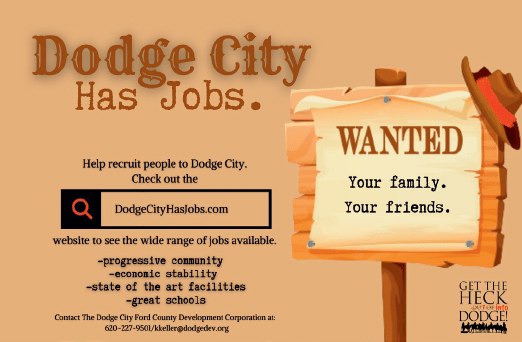 A wanted poster for a job in Dodge City. AI generated content