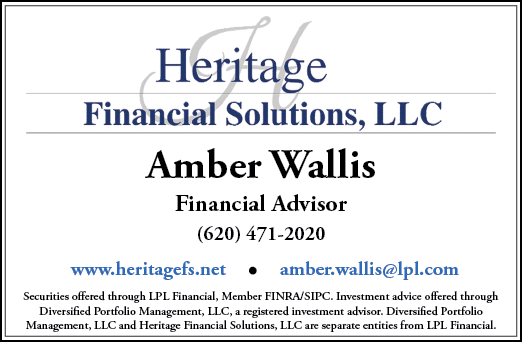 A financial advisor named Amber Wallis is shown in a business card. AI generated content