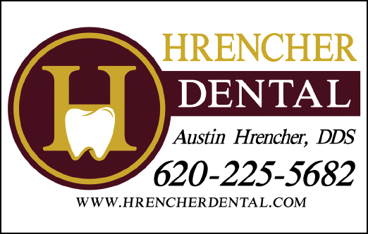 A logo for a dental practice shows a tooth and the name “Hrencher Dental". AI generated content
