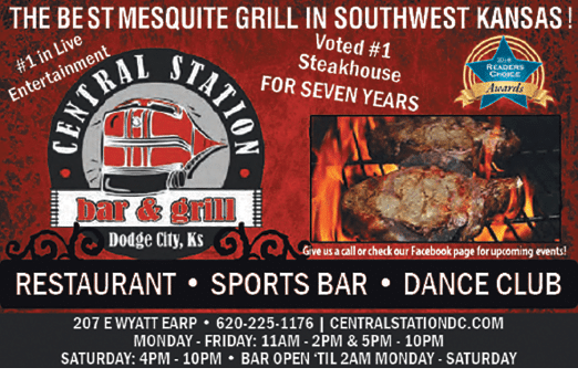 A flyer advertises the best mesquite grill in southwest Kansas. AI generated content