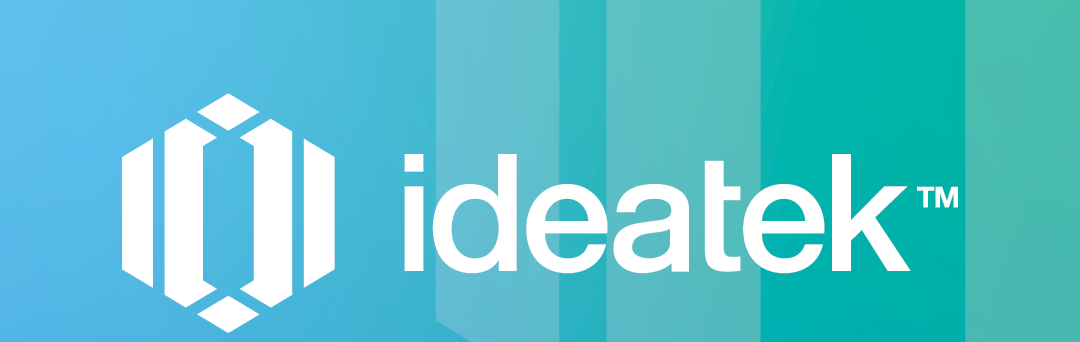 A blue and white advertisement for Ideatek, featuring a QR code. AI generated content