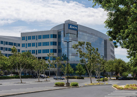 AEye Technologies headquarters in Dublin, California, USA - June 12, 2023. AEye provides lidar systems for vehicle autonomy, advanced driver-assistance systems, and robotic vision applications.