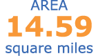 Area 14.59 square miles