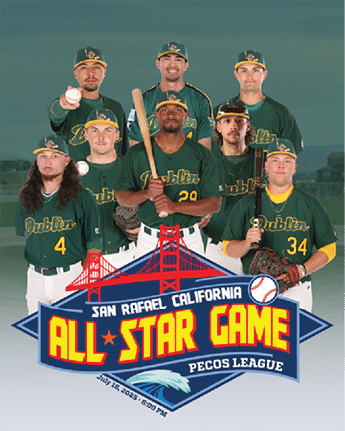 Baseball players from the San Rafael All Star Game pose for a photo. AI generated content