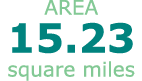 Area 15.23 square miles