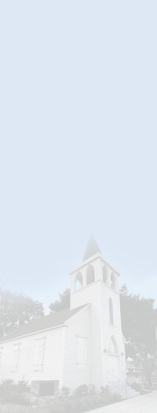 A church with a tall steeple and a cross on top. AI generated content
