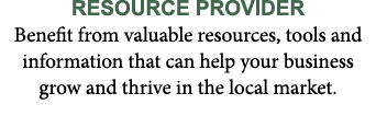 Resource Provider Benefit from valuable resources, tools and information that can help your business grow and thrive ...