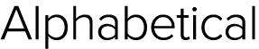 Alphabetical