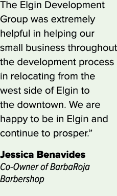 The Elgin Development Group was extremely helpful in helping our small business throughout the development process in...