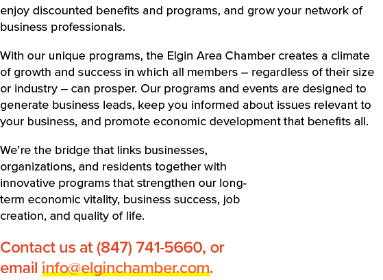enjoy discounted benefits and programs, and grow your network of business professionals. With our unique programs, th...