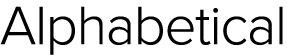 Alphabetical