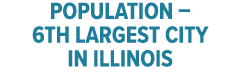 POPULATION – 6th largest city in illinois