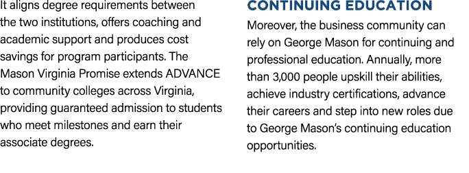 It aligns degree requirements between the two institutions, offers coaching and academic support and produces cost sa...