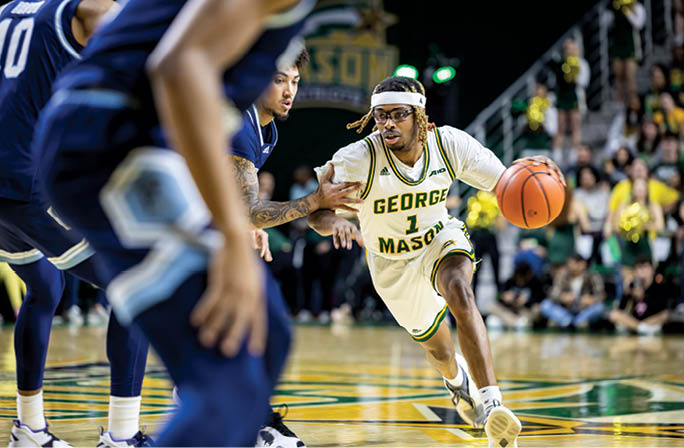 Men's basketball 2024 Homecoming game vs. Rhode Island in EagleBank Arena. Photo by: Ron Aira/Creative Services/ George Mason University