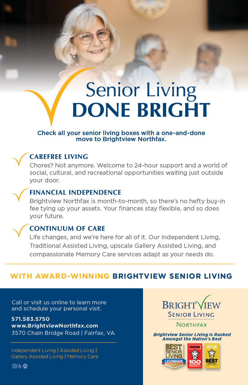 A flyer for senior living. Description generated by AI