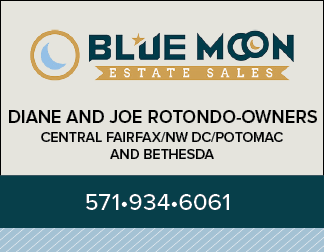 A blue moon logo with the name Diane and Joe Rotondo owners. Description generated by AI