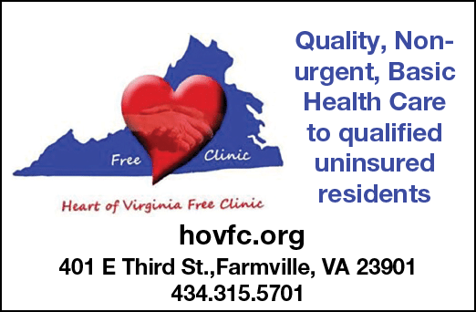 A flyer for the Heart of Virginia Free Clinic, which provides healthcare to uninsured residents. AI generated content