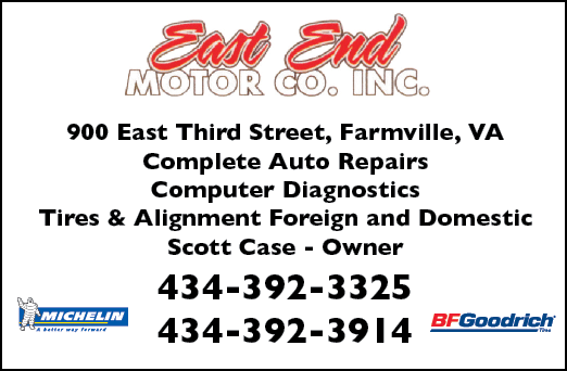 A business card for East End Motor Co. Inc. in Farnimille, VA. AI generated content