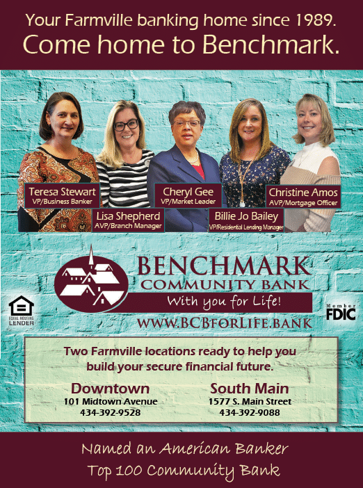 Four women are featured in a flyer advertising a bank. AI generated content
