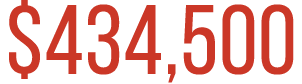 $434,500