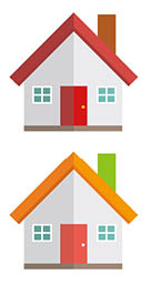 Illustration of a residence. House illustration.