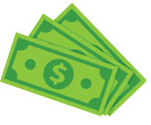 dollar banknotes isolate on white background.