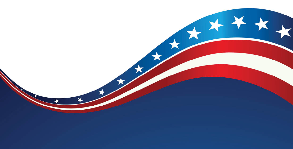 Patriotic wave background. USA flag. Independence Day banner