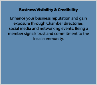 Business Visibility & Credibility Enhance your business reputation and gain exposure through Chamber directories, soc...