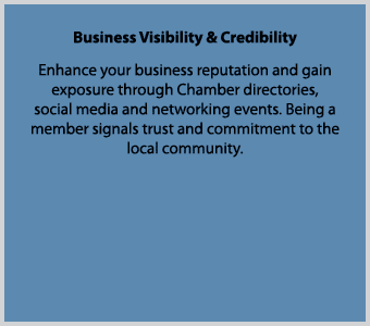 Business Visibility & Credibility Enhance your business reputation and gain exposure through Chamber directories, soc...