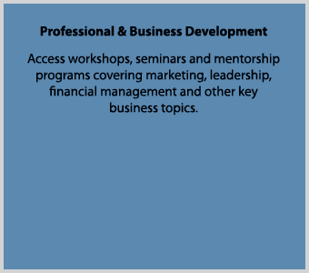 Professional & Business Development Access workshops, seminars and mentorship programs covering marketing, leadership...