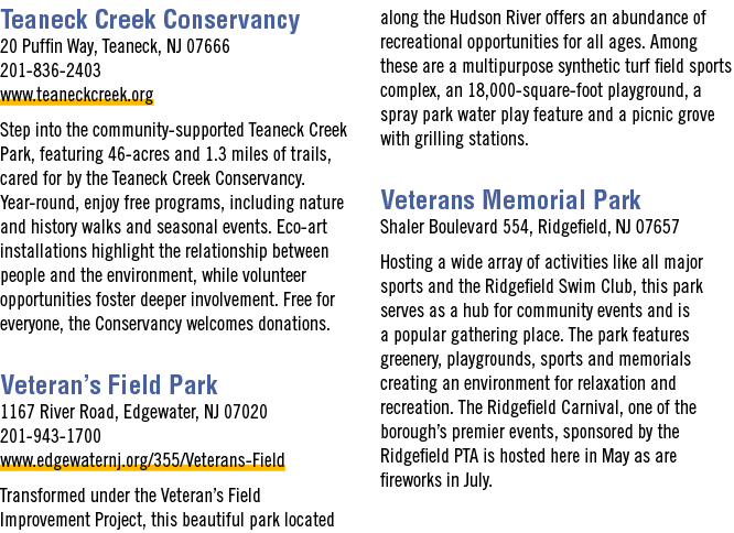Teaneck Creek Conservancy 20 Puffin Way, Teaneck, NJ 07666 201 836 2403 www.teaneckcreek.org Step into the community ...