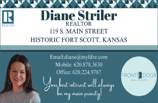 A woman is pictured in a blue and white advertisement for a real estate agent. AI generated content