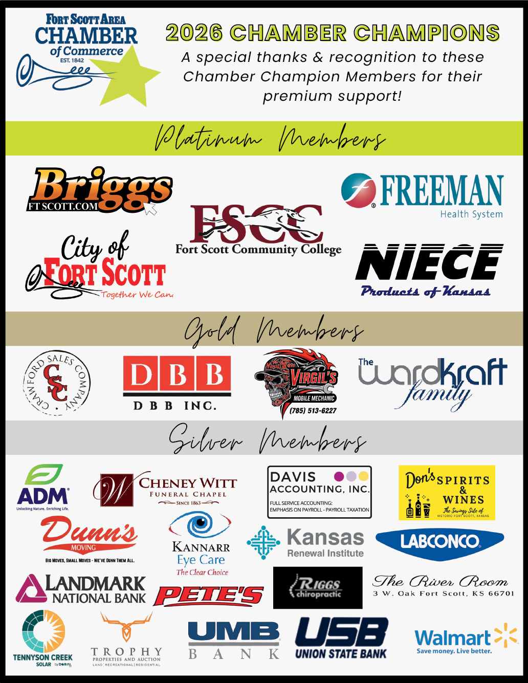 A collection of logos for various companies including Landmark National Bank, Freemans Sporting Club, and Ace Hardware. AI generated content