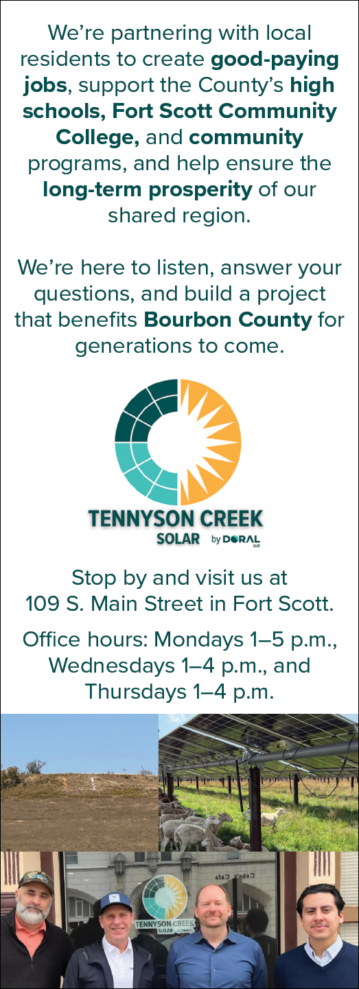 A flyer advertises a community event in Fort Scott, Kansas. AI generated content