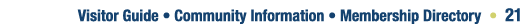 Visitor Guide • Community Information • Membership Directory • 21