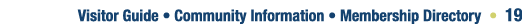 Visitor Guide • Community Information • Membership Directory • 19