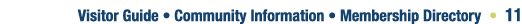 Visitor Guide • Community Information • Membership Directory • 11