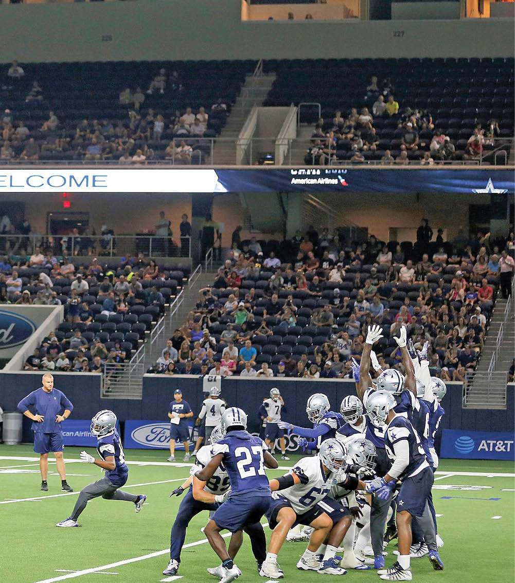 21 August 2018:    Overall         of the Dallas Cowboys during training camp at Ford Center at The Star in Frisco, Texas    Photo by James D  Smith Dallas Cowboys
