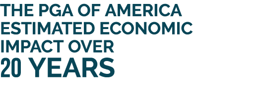 The PGA of America estimated economic impact over 20 years